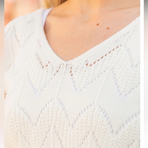 Andree by Unit Francine Boho Open Knit Slouchy Crocheted Sweater - Picture 7 of 14